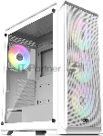 Корпус без блока питания Raijintek ARCADIA 41-MS4, Midi-Tower, TG, 1x120мм + 3x120мм ARGB, 2xUSB-A 3.0 + 1xUSB-C, ATX, mATX, mITX White