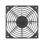 Решетка для вентилятора 120x120 ExeGate EG-120PSB (120x120 мм, пластиковая, квадратная, черная)