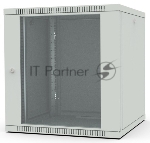 Шкаф настенный 19", 12U Filum FL-WB-1266GM-GY Wall Box (ШxГxВ) 600x600x623 мм, дверь стеклянная, цвет серый RAL7035
