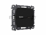 Комплект механизма розетки OMEGA Черный матовый 2USB A+C 20W (быстрая зарядка) QUANT (OP8110, VM177) MO811010