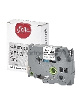 Кассета с лентой S'OK by Sakura Printing TZES241 для Brother, черный на белом, 18мм/8м, наклейка
