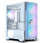 Компьютерный корпус MSI MAG FORGE M100R WHITE Mini-Tower, MATX, 1xUSB 3.0, 2xUSB 2.0, 4x120мм ARGb Fan, ARGb Control Board, Tempered Glass Window, Brown Box (932220)