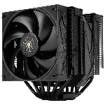 Кулер для процессора Thermalright Royal Pretor 130 черный (4-pin PWM, 158мм, Ni/Cu, 6x6мм, 1x120+1x130мм, 80.45CFM/81.88CFM, 29.4dBA/28.3dBA, 2150PM/1750RPM, S: 1200, 1700, 1851, 2011, 2066, 115X, AM4, AM5, black)