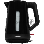 Электрочайник Bosch TWK1M123 черный, 1.7 л, 2400 Вт, скрытый нагревательный элемент