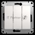Механизм выключателя 3-кл. СП Glossa 10А IP20 10AX бел. SchE GSL000131