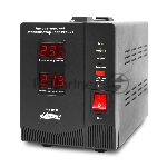 Стабилизатор напряжения Powerman AVS 1500D черный (220В±8% 1500ВА,12А,КПД 98%,циф. индикация вх./вых.)
