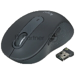 Мышь беспроводная Logitech Signature M650 графитовый, 4000 dpi, радиоканал, Bluetooth, USB, кнопки - 5