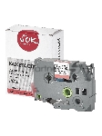 Кассета с лентой S'OK by Sakura Printing TZES441 для Brother, черный на красном, 18мм/8м, наклейка