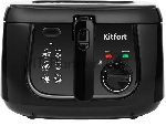 Фритюрница Kitfort KT-2018 чёрный, 1800 Вт, 2.5 л, 0.375 кг