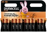 Батарейка Duracell Plus (Power Boost) LR6 AA BL10 Alkaline 1.5V (10/120) (10 шт.)