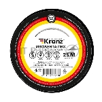 Изолента ПВХ Kranz 0.13х15 мм, 25 м, черная