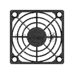 Решетка для вентилятора 60x60 ExeGate EG-060PSB (60x60 мм, пластиковая, квадратная, черная)