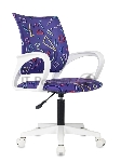 Кресло Domfy DK X-ROOM WH фиолетовый Sticks 08 крестов. пластик пластик белый
