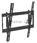 Кронштейн LE'STER LST-401.02 ТВ 10"- 75" vesa 400x400, черный, рамный