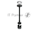 Крепеж накладной A9227 BK черный D20*200mm