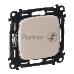 Механизм выключателя 1-кл. СП Valena Allure 10А IP20 250В 10АХ с лицевой панелью; безвинтовые зажимы сл. кость Leg 752801