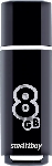 Флешка USB Smartbuy Glossy series black (SB8GbGS-K), 8Gb, USB 2.0, R/W 25/15, черный