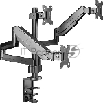 Кронштейн (держатель) ONKRON G280 для трех мониторов 13"-32" дюймов настольный, черный
