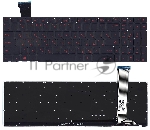 Клавиатура для ноутбука Asus ROG GL552VW черная с красной подсветкой
