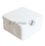 Коробка распр. ОП 84х84х45 7 выходов без гермовводов IP54 крышка защелкивающаяся бел. Epplast 125101