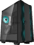 Компьютерный корпус Deepcool CC560 ARGb V2 без БП, боковое окно (закаленное стекло), 3x120мм ARGb LED вентилятор спереди и 1x120мм ARGb LED вентилятор сзади, черный, ATX