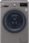 Стиральная машина LG F4J6TNP8S серебристая, загрузка фронтальная 8 кг, 1400 об/мин, класс A