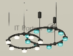 Светильник Ambrella light XR92091300/16 SBK/BL/CL черный песок/голубой/прозрачный GX53 (A9209, C9242, C9238, N8488, N8480)