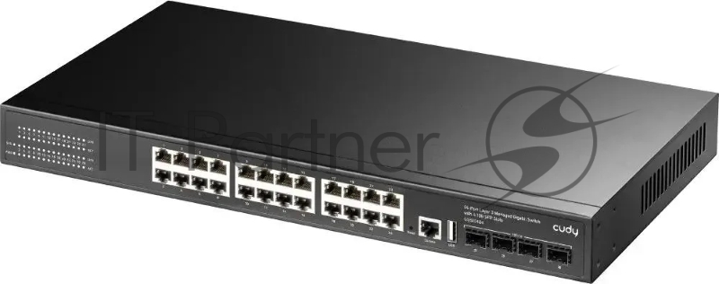 Коммутатор Cudy GS5024S4, 24×1 Гбит/с + 4×10 Гбит/с SFP+, управляемый