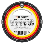 Изолента ПВХ Kranz 0.13х15 мм, 20 м, черная (10 шт./уп.)