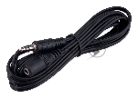 Кабель-удлинитель аудио Cablexpert CCA-423-2M-N, Jack 3.5(M)/Jack 3.5(F), 2м, черный, пакет