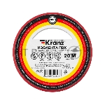 Изолента ПВХ Kranz 0.13х15 мм, 20 м, красная (10 шт./уп.)