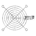Решетка для вентилятора 90x90 ExeGate EG-090MR (90x90 мм, металлическая, круглая, никель)