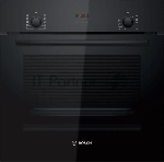 Духовой шкаф электрический Bosch HBF512BB1T Serie 2, духовой шкаф, черный, класс энергоэффективности А, 7 режимов, 3-х слойное остекление, LED-дисплей, утапливаемые переключатели, галогенное освещение, проволочные направляющие, сделано в Турции,