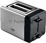 Тостер Bosch TAT4P420 нержавеющая сталь, 970 Вт, 2 слота