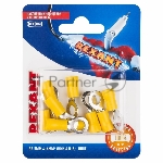 Наконечник кольцевой Rexant изолированный, ø6.5мм, 4-6мм², НКи 6.0-6/НКи5,5-6/RV5.5-6, желтый, в упак. 10 шт.