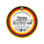 Изолента ПВХ Kranz 0.13х15 мм, 20 м, желтая (10 шт./уп.)