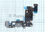 Шлейф разъема питания с аудио-разъемом для iPhone 6S Plus серый
