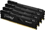 Оперативная память Kingston Fury Beast, DDR4, 64GB (4x16GB), 3600MHz, CL18, DIMM, радиатор, черный