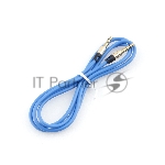 Кабель аудио Cablexpert CCAB-01-35MM-1MU, 3.5 Jack (M)/3.5 Jack (M), синий. 1м, блистер