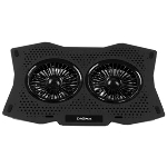 Подставка для ноутбука Digma D-NCP180-2x110 18" 410x280x34мм 20дБ 2xUSB 2x 110ммFAN 700г пластик ABS черный