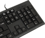 Комплект клавиатура+мышь Oklick 621M IRU проводной, USB, 1200 DPI, чёрный, вид 4