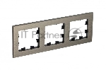 Рамка 3-м AtlasDesign Nature металл латунь SchE ATN312203