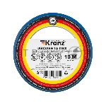 Изолента ПВХ Kranz 0.13х15 мм, 10 м, синяя (10 шт./уп.)