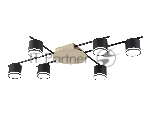 Потолочный светильник Ambrella light FL51756/6 BK/GD черный/золото GX53/6 max 12W 870*570*110