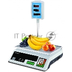 Весы KELLI KL-1525 ""Торговые"" KELLI KL-1525 Торговые электронные весы,Счетчик цены,Цена деления: 5 г.,Функция ""Тара"",Тип дисплея: LED,Платформа из нержавеющей стали,Автоматический эконом режим,Автоматическая установка нуля,Суммирование покупок,220 V(+10-15%) 50 Гц,Источник постоянного тока аккумулятора 6V/4 aH - 4V,Класс точности: 3,Максимальный измеряемый вес -40 кг.Потребляемая мощность во время бездействия до 1 Вт, при взвешивании до 5 Вт,Температура воздуха от -10°C, до+40°C