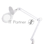 Лупа на струбцине Rexant, круглая, 5D, с подсветкой 108 LED, белая