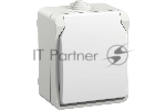 Розетка IEK ERS12-K01-16-54-DC ОП Форс РСб20-3-ФБ 16А IP54 с заземл. защ. шторки белый