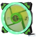 Вентилятор для корпуса Crown CMCF-12025S-1232 черный/зеленый, 120 мм, 1650 об/мин, 23 дБ, 3 pin