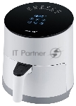 Аэрофритюрница Steba HF 1000 белый/чёрный, 1500 Вт, 3.5 л, 0.5 кг, съёмная чаша, антипригарное покрытие, таймер
