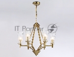 Светильник Ambrella light TR3231/6 BS/FR латунь/белый матовый E14*6 max 40W D610*585